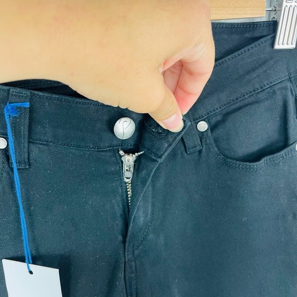 NWT PAIGE BLACK PEG SKINNY DENIM JEANS - Picture 5 of 6